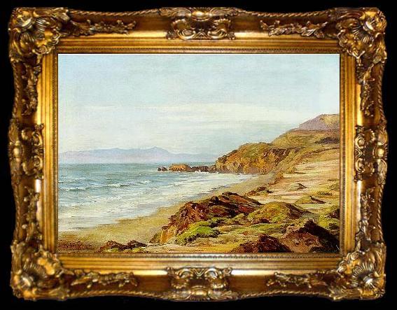 framed  Henry Otto Wix Coastal Scene, ta009-2